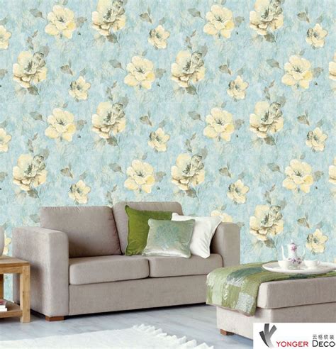 Wholesale Pvc Modern Flower Wallpaper For Living Room Sofa