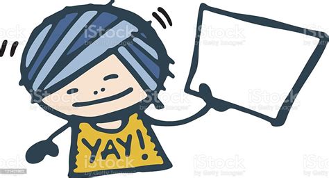 Girl Holding Sign Stock Illustration Download Image Now Adult Blank Sign Cartoon Istock