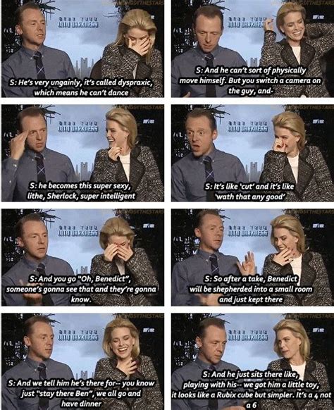 Hilarious I Love Simon Pegg And Benedict The Nerd Nerd Love Mrs