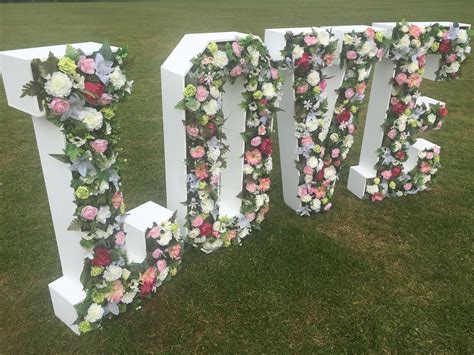 Large Love Letters In Flowers Floral Letters Wedding Diy Wedding