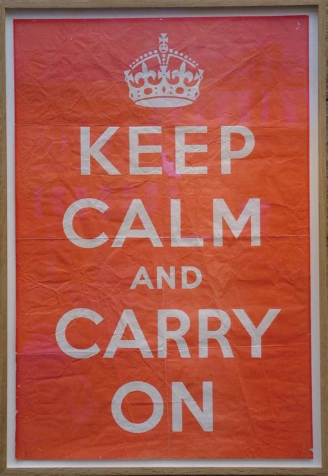 Filekeep Calm And Carry On Original Poster Barter Books 17 Oct