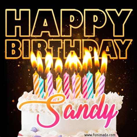 Sandy Animated Happy Birthday Cake  Image For Whatsapp — Download