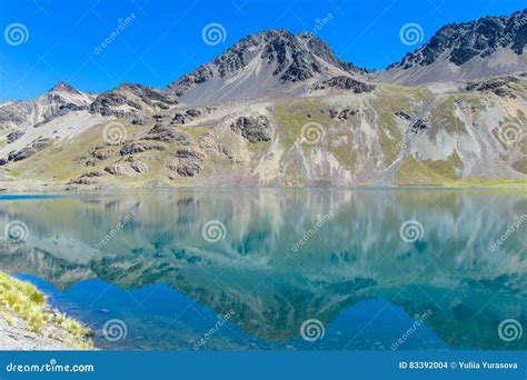 Turquoise Mountain Lake In Andes Stock Photo Image Of Andes