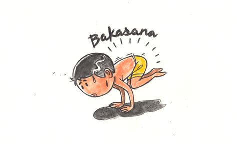 Pet watching the action of its owner. Bakasana Cartoon Images : Yoga Girl Bakasana Crow Pose ...