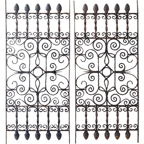 Architectural Salvage Wrought Iron Panels Pair c. 1890 | Architectural salvage, Wrought, Wrought ...