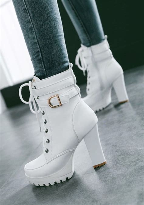 20 Luxury White Shoes Ideas For Women To Try High Heel Boots Ankle