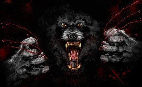 Werewolf Art Wallpapers Top Free Werewolf Art Backgrounds Wallpaperaccess