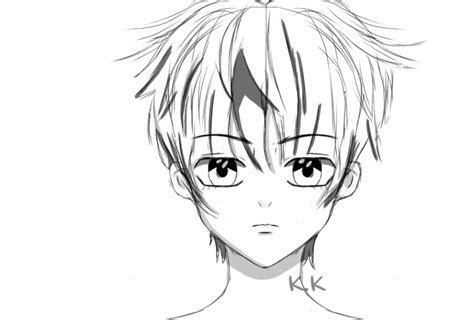How To Draw A Manga Anime Styled Portrait Male Edition Thumin