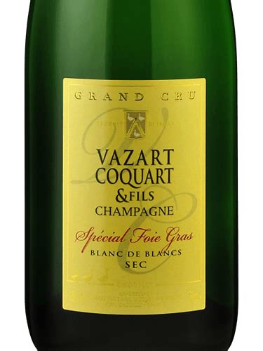 N V Vazart Coquart Fils Special Foie Gras Blanc De Blancs Sec Champagne Grand Cru Chouilly