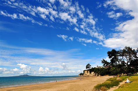 Auckland New Zealand Browns Bay One Of The Closest Beaches And Town
