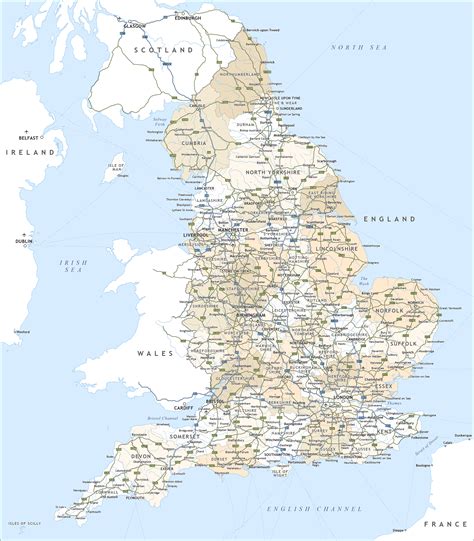 Road Map Of Britain With Towns Caoticamary