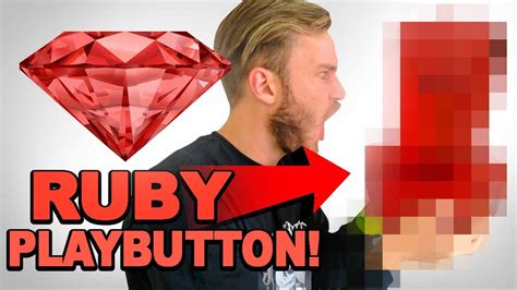The Ruby Playbutton Youtube 50 Mil Sub Reward Unbox