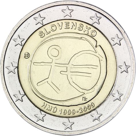 Slovakia 2 Euro 2009 10th Anniversary Of The Emu And The Birth Of The