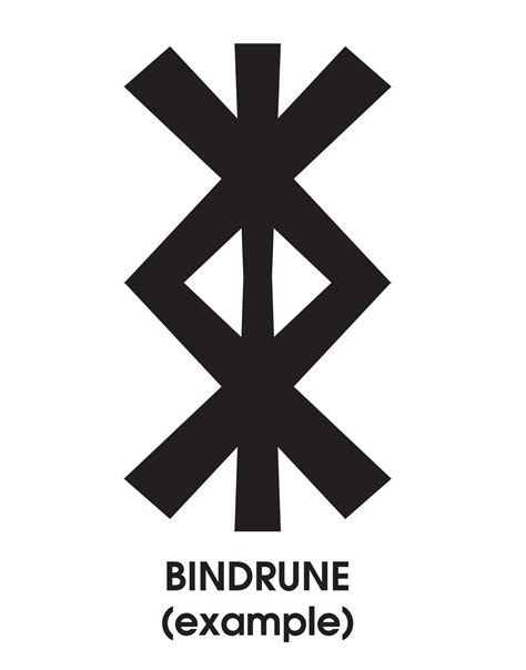 Bindrune Protective Sign Viking Bind Rune Silhouette Scandinavian
