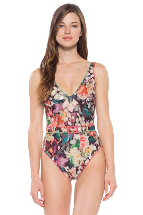 Becca By Rebecca Virtue S Impressionist Over The Shoulder One Piece Swimsuit