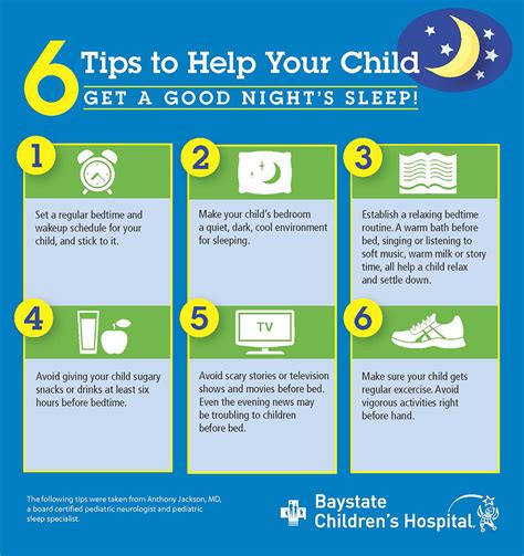 Do you have a hard time sleeping when your toddler sneaks into your bed? Infographic: 6 Tips to Help Your Child Sleep | Baystate ...