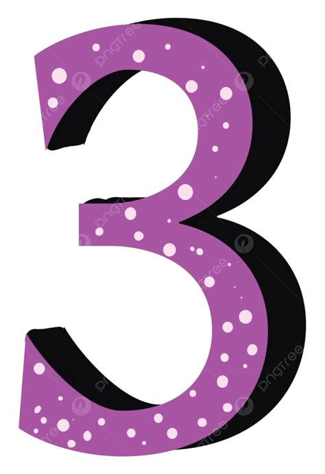 Number Three Clipart Png Images Pink Number Three Isolated Font Art