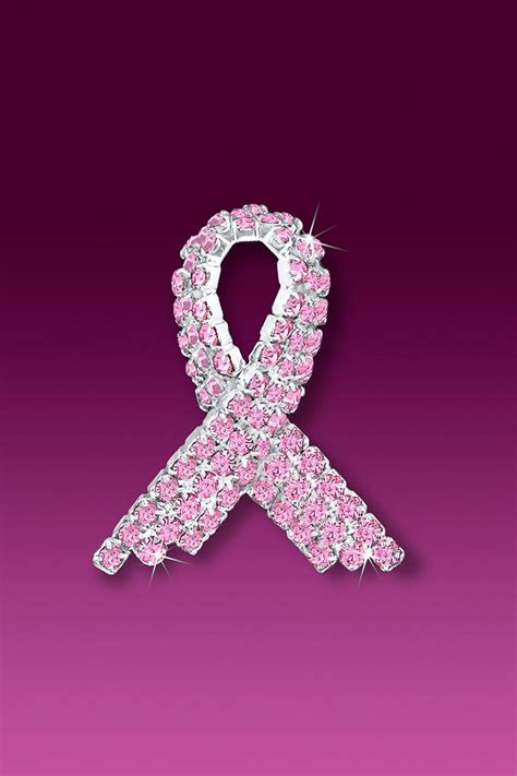 AWARE Breast Cancer Awareness Rhinestone Lapel Pin