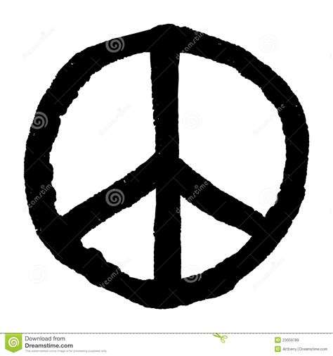 Rough Peace Symbol Stock Vector Illustration Of Peace