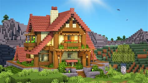 Minecraft How To Build A Large Mansion Minecraft Brick Cottage