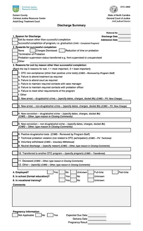 30 Hospital Discharge Summary Templates Examples
