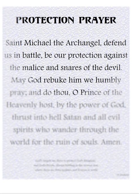 Protection Prayer Archangel Michael Instant Download Office