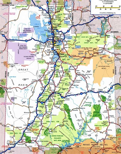 Utah Road Map Printable Free Printable Maps