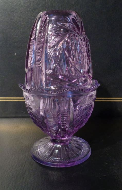 Fenton Fairy Lamp Purple Heart 7 Ebay Fairy Lamp Fenton Glass