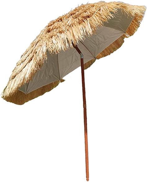 Foldable Garden Parasol Straw Beach Parasol Hawaiian Style Umbrella