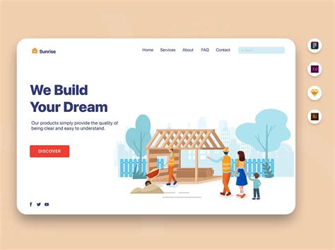 We Build Your Dream Web Header Template Uplabs