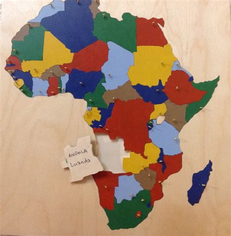 Africa Wooden Puzzle Map Etsy Uk