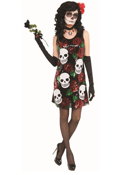 Smiffys are the fancy dress experts. Sequin Day of the Dead Dress for Women