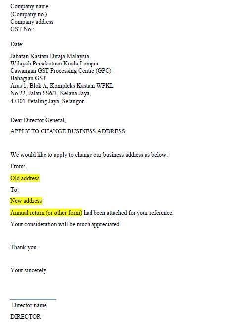 You just have to visit your jurisdiction office with your gst no. how to address a letter malaysia | Astar Tutorial