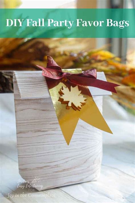 Diy Fall Party Favor Bags Joy In The Commonplace