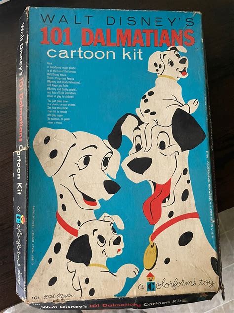 1961 Walt Disney 101 Dalmatians Cartoon Kit Colorforms Rare Vintage Toy