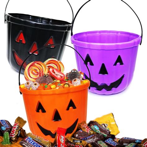 Texpress 3 Pcs 6 Halloween Trick Or Treat Bucket