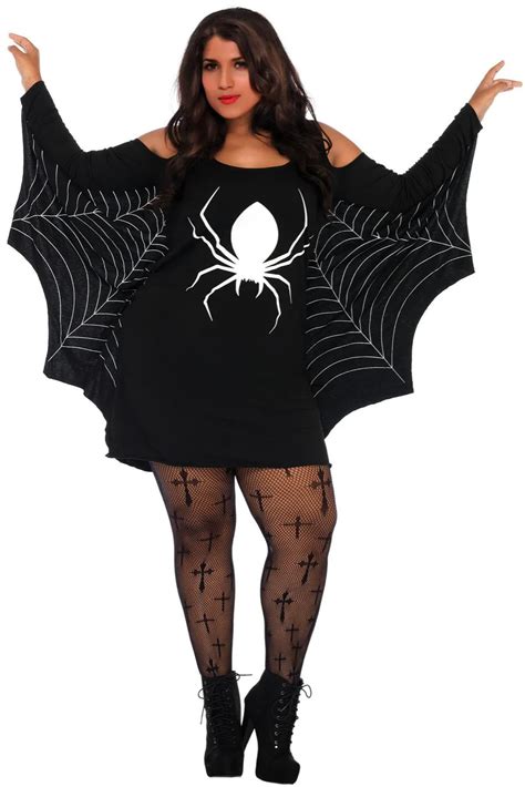 s 3xl plus size spider costume 3s89052 2 spiderweb halloween fancy jersey tunic dress party
