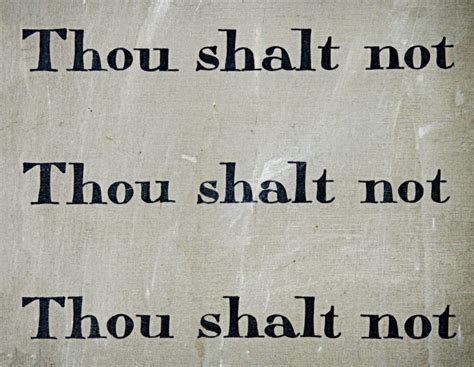 thou shalt not