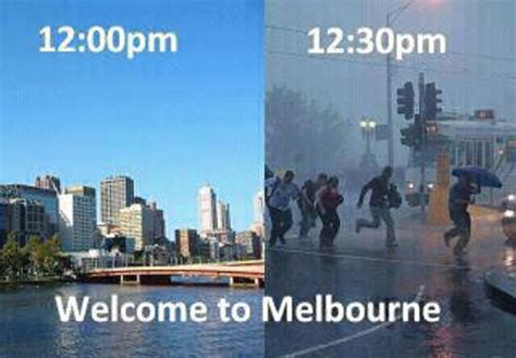 Weather by customweather, © 2021. Melbourne Weather: 4 Seasons In One Day