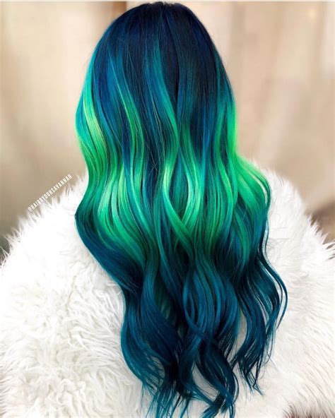 Pin On Ombre Nails Videos Blue Green Turquoise Hair