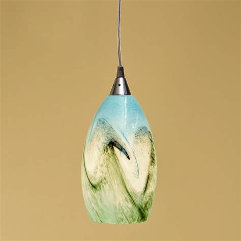 Organic Swirl Art Glass Pendant Glass Pendant Shades Blown Glass Pendant Light Glass Pendant