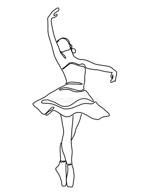 Ballerina Line Art Stock Illustration Illustration Of Girls 21235153