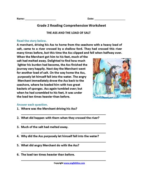 Reading Worksheets Second Grade Reading Worksheets Worksheet Ideas