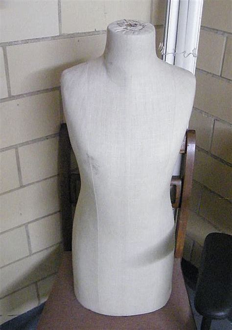 Vintage Extra Small Linen Dress Form Mannequin Store Display From