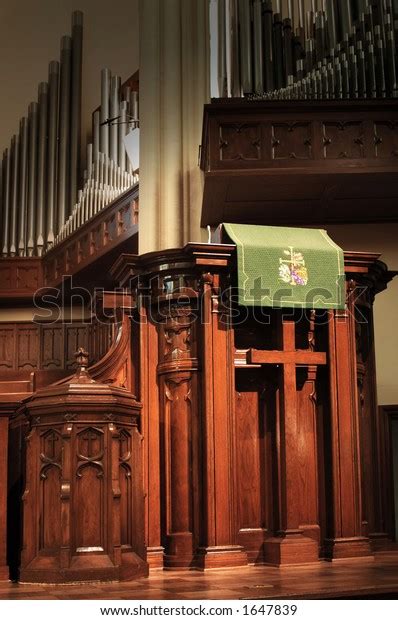 Empty Church Pulpit Stock Photo Edit Now 1647839