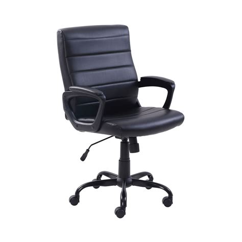 Bonded Leather Mid Back Manager‘s Office Chair Multiple Finishes