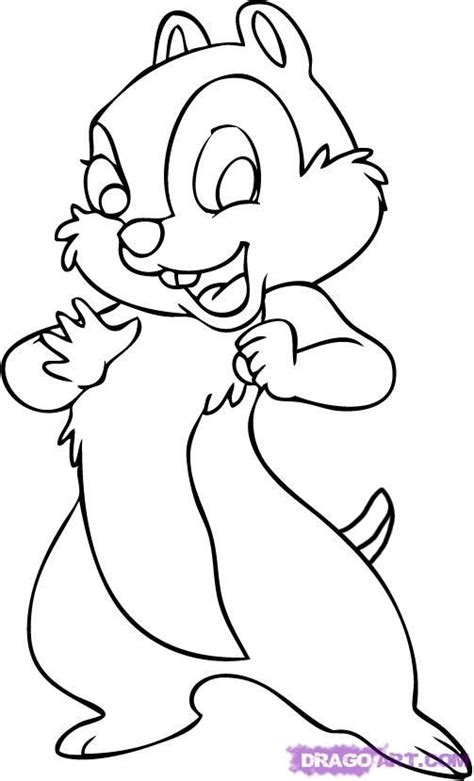 How To Draw Chip From Chip And Dale Step 6 Drawing Cartoon Characters