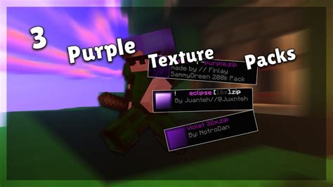 My 3 Favourite Purple Texture Packs Solo Bedwars Youtube