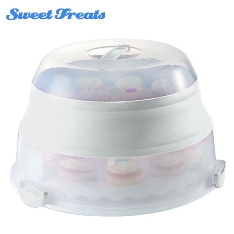 Sweettreats Collapsible Cupcake Box Carrier Cake Tray