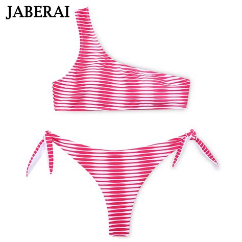 Jaberai 2019 One Shoulder Bikini Two Piece Swimsuit Women Swimwear Female Bow Bikini Summer